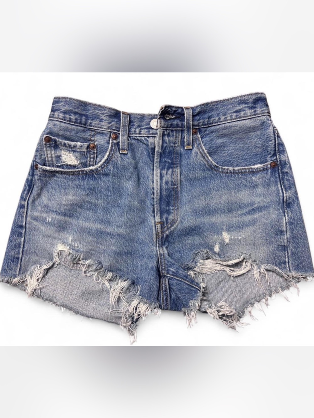 Vintage Levi 501 High-Rise Jean Shorts Size 26